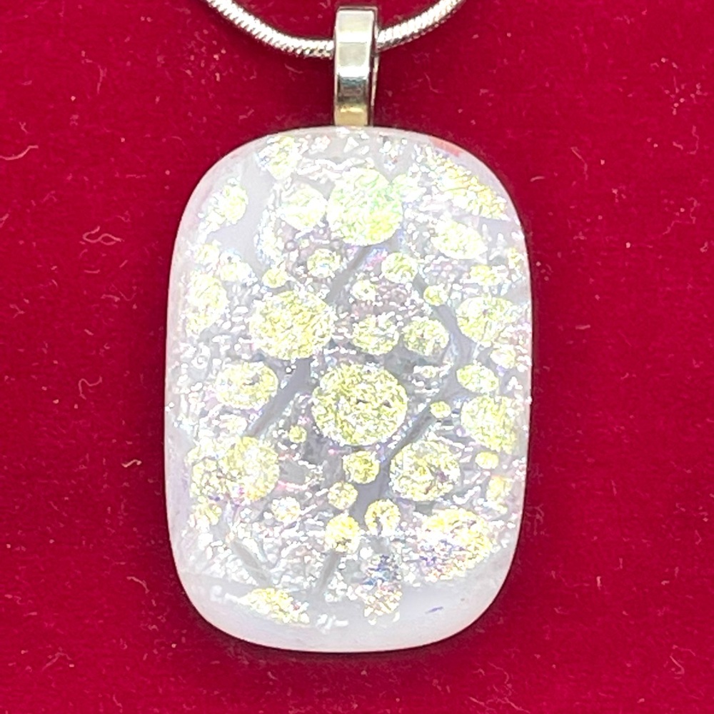 Silver Pearl Glass 20” Necklace